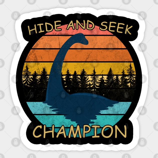 Loch Ness Monster - Hide and Seek Champion Sticker by valentinahramov